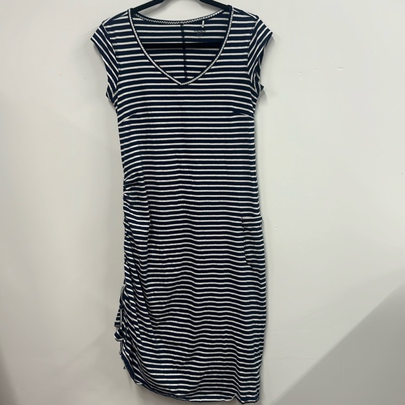 Toad&Co Dresses & Skirts - Toad & Co navy and white stripe cotton dress small S